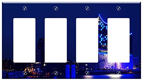 Switch Plate 4 Gang Rocker/GFCI - Hamburg Elbe Philharmonic Hall Harbour City Germany Switch Plate 4 Gang Rocker/GFCI - Hamburg Elbe Philharmonic Hall Harbour City Germany