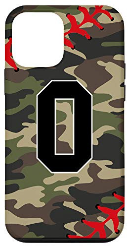 iPhone 12 mini Baseball Softball Letter O Initial Gift Ball Player Camo Case