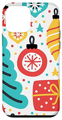 iPhone 12 mini Seamless Xmas Tree Snowflakes Decorative Ball Christmas Gift Case