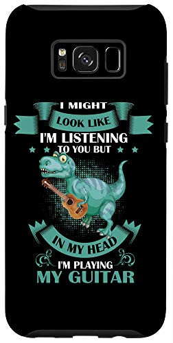 Galaxy S8 plus T Rex Dinosaur Playing Acoustic Guitar Musical Fans Lover Case