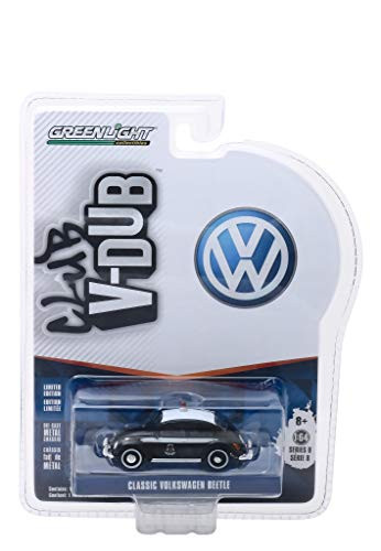 Classic Volkswagen Beetle (Saint John, New Brunswick) Canada Police Black and White Vee Dub Series 8 1/64 Diecast Model Car by Greenlight 29940 F