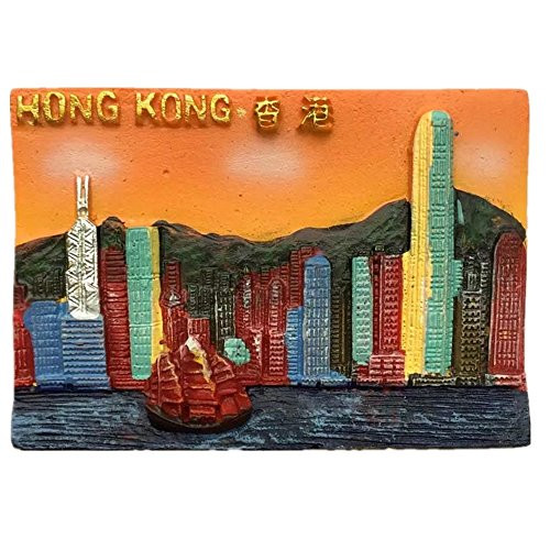 Victoria Harbour Hong Kong World Fridge Magnet 3D Resin Collection Travel Souvenir Tourist Gift Home and Kitchen Decoration Refrigerator Magnetic Sticker