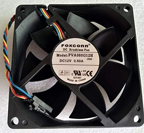 for FOXCONN DC Fan PVA080G12H -P00 12V 0.60A 8CM 8025 4-Wire Fan