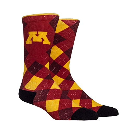 NCAA Super Premium College Fan Socks -L/XL, Minnesota Gophers - Argyle- NCAA Super Premium College Fan Socks -L/XL, Minnesota Gophers - Argyle-