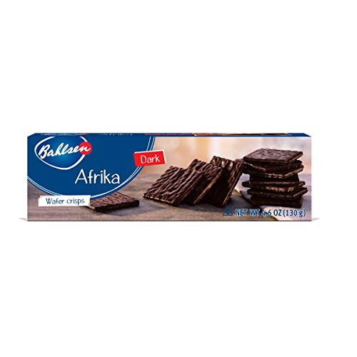 Afrika Dark Chocolate Cookies (2 boxes) by Bahlsen- Wafers covered with European Chocolate - 4.6 oz boxes