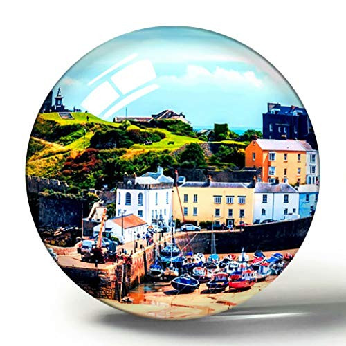 Uk England Pembrokeshire Harbour 3D Fridge Magnet Souvenir Collection Travel Gift Circle Crystal Refrigerator Magnets