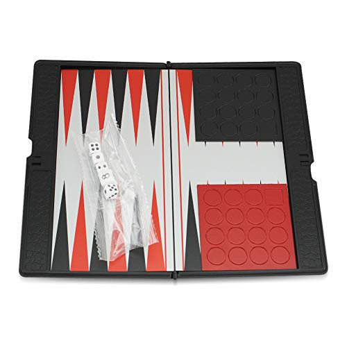 Mini Board Magnetic Backgammon Small Pocket Travel Classic Foldable Game Set ~We Pay Your Sales Tax