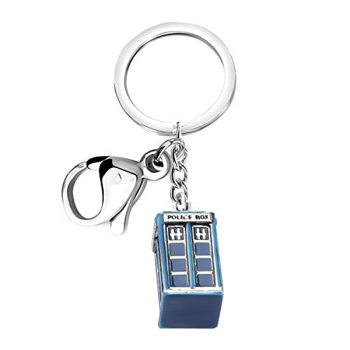 AKTAP Movie TV Series Keychain Police Box Charm Jewelry Tardis Gift Inspired Keychain Gifts for Movie Fans