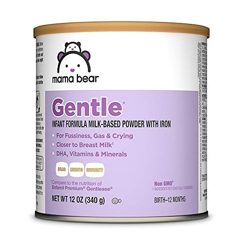 Mama Bear Gentle Baby Formula Milk-Based Powder with Iron, Complete Nutrition, Easy to Digest, 12 Ounce