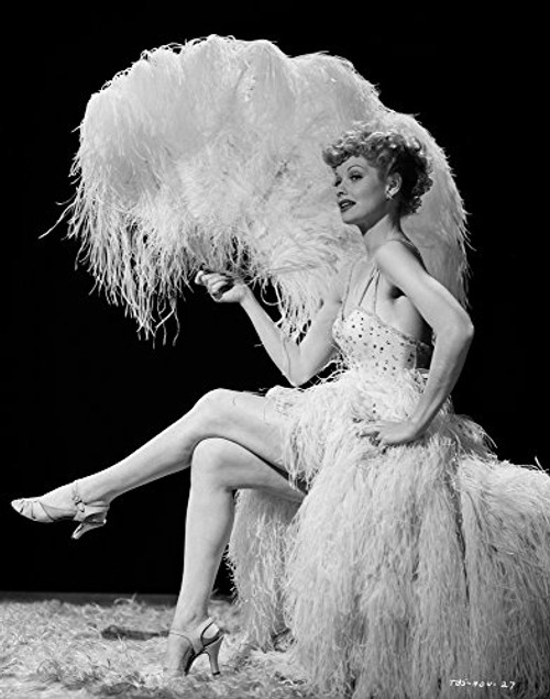 Lucille Ball Seated with Fan Photo Print -8 x 10- Lucille Ball Seated with Fan Photo Print -8 x 10-