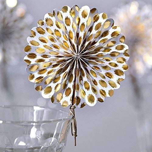 Artemio 6 Mini Paper Fans - Gold Artemio 6 Mini Paper Fans - Gold
