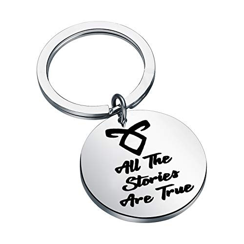 CENWA Angelic Power Rune Keychain Shadowhunters Inspired Jewelry All The Stories are True Keychain Gift for Fans -All The Stories K-