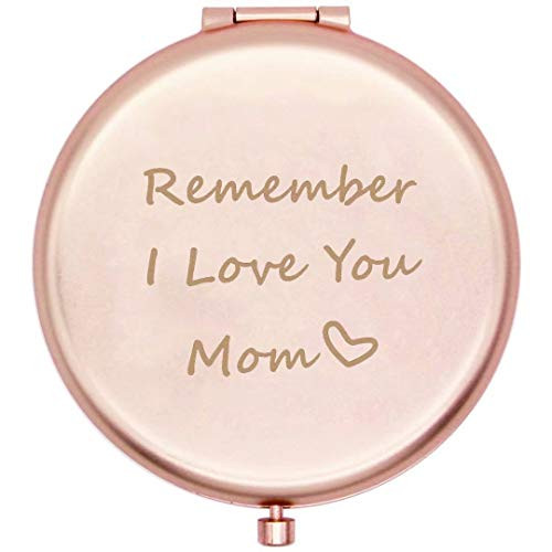 Gift for Mom from Daughter and Son,Mothers Day Birthday Gift Ideas for Mom, Personalized Mother Daughter Gifts,Mother Son Gifts, Remember I Love You Mom Mirror-Rose Gold- Gift for Mom from Daughter and Son,Mothers Day Birthday Gift Ideas for Mom, Personalized Mother Daughter Gifts,Mother Son Gifts, Remember I Love You Mom Mirror-Rose Gold-