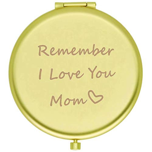 Gift for Mom from Daughter and Son,Mothers Day Birthday Gift Ideas for Mom, Personalized Mother Daughter Gifts,Mother Son Gifts, Remember I Love You Mom Mirror-Gold- Gift for Mom from Daughter and Son,Mothers Day Birthday Gift Ideas for Mom, Personalized Mother Daughter Gifts,Mother Son Gifts, Remember I Love You Mom Mirror-Gold-