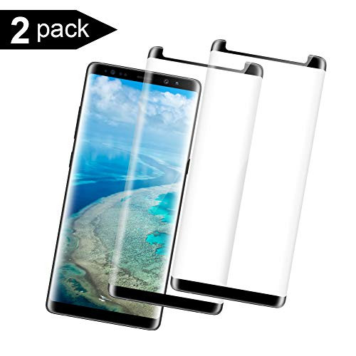 [2 Pack] Galaxy Note 8 Screen Protector, TNSO [3D Curved Edge][Full Coverage] Ultra Clear 9H Hardness Tempered Glass Screen Protector Bubble-Free Film Compatible Samsung Galaxy Note 8
