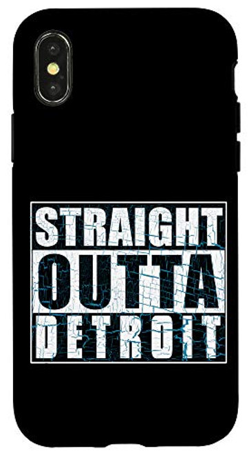 iPhone X/XS Straight Outta Detroit Fantasy Football Fan Hometown Pride Case iPhone X/XS Straight Outta Detroit Fantasy Football Fan Hometown Pride Case