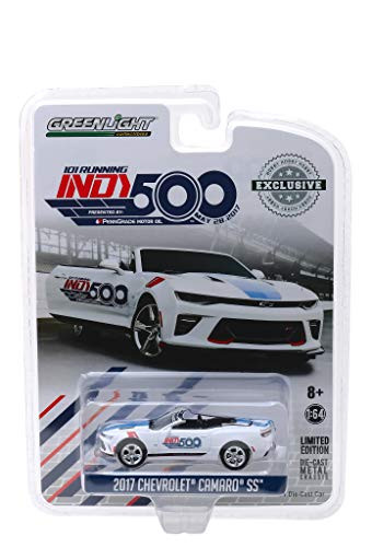 2017 Chevrolet Camaro SS Convertible White 101 Running Indy 500" by PennGrade Motor Oil 500 Festival Event Car 1/64 Diecast Car by Greenlight 30003