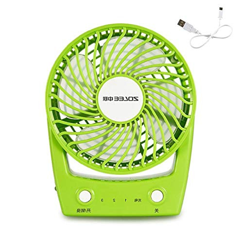 Cdoohiny USB Handheld Portable Fan Mini Desktop Fan Portable Fan for Home Office Car Outdoor Travel Green 3 Speeds Computer Fan Stroller Fan