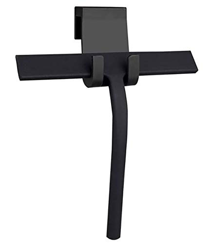 Shower Squeegee Silicone Squeegee 9" in Window Squeegee for Bathroom Glass Squeegee Car Squeegee Bathroom Squeegee Shower Door Squeegee with Silicone Hook All-Purpose Squeegee Black -11 inch Width-