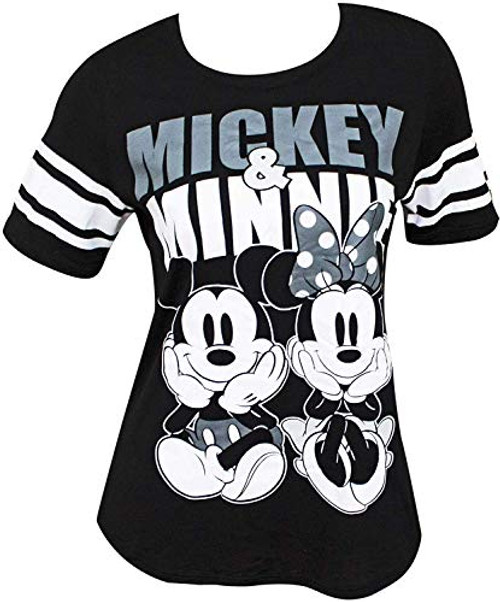 Disney Mickey Minnie Mouse Women's Football Style T-Shirt Small Disney Mickey Minnie Mouse Women's Football Style T-Shirt Small