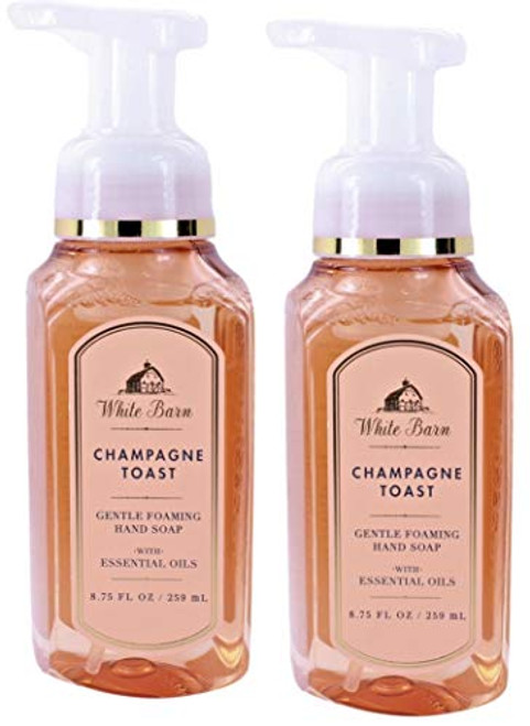 Bath and Body Works White Barn Champagne Toast Gentle Foaming Hand Soap, 8.75 Ounce -2-Pack-