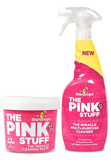 Stardrops - The Pink Stuff - The Miracle Cleaning Paste and Multi-Purpose Spray 2-pack Bundle - 1 Cleaning Paste, 1 Multi-Purpose Spray-