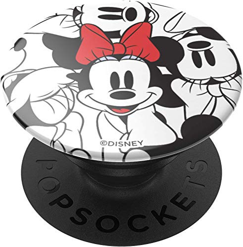 PopSockets- PopGrip with Swappable Top for Phones  and  Tablets - Mickey  and  Minnie - Minnie Classic Pattern