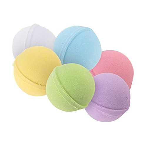 Lurrose 6 PCS Bath Bombs Exfoliating Stress Relief Organic Bubble Fizzies Bubble Ball Essential Oil for Old Men Young