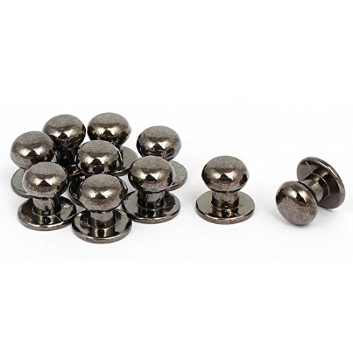 uxcell Jewelry Box Gift Case 12mmx11mm Metal Pull Handle Knobs Black 10pcs