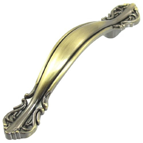 Aexit Bronze Tone Door Hardware  and  Locks Embossed Arch Cabinet Door Pull Handle Knob Doorknobs 11cm Length