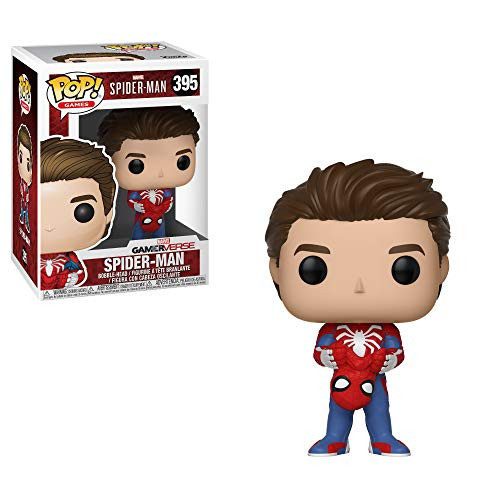 Funko Pop Marvel Games- Spider-Man Video Game - Unmasked Spider-Man Collectible Figure, Multicolor, Standard