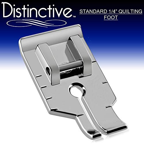 Distinctive Standard 1-4 Quilting/Sewing Machine Presser Foot - Fits All Low Shank Snap-On Singer, Brother, Babylock, Euro-Pro, Janome, Kenmore, White, Juki, New Home, Simplicity, Elna and More!