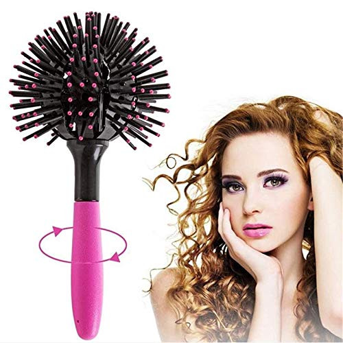 3D Magic Round Hair Brushes Comb,360 Degree Ball Salon Make up Styling Tools,Ball Styling Magic Detangling Hairbrush,Detangling Hairbrush Heat Resistant Hair Comb
