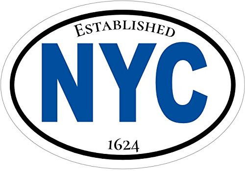 WickedGoodz Oval Blue New York City Vinyl Decal - NYC Bumper Sticker - City State Souvenir Gift WickedGoodz Oval Blue New York City Vinyl Decal - NYC Bumper Sticker - City State Souvenir Gift