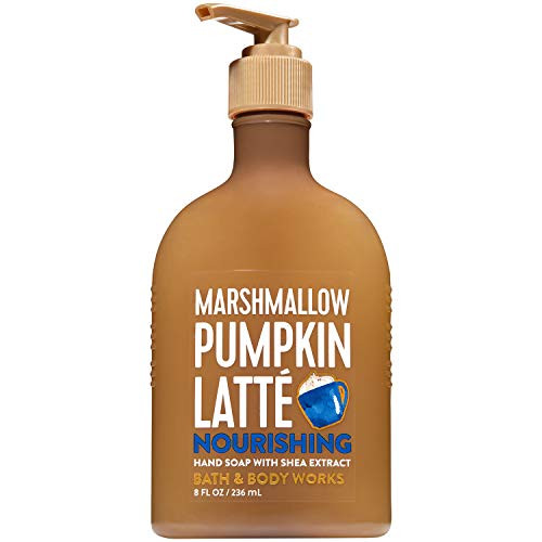 Bath and Body Works MARSHMALLOW PUMPKIN LATTE Hand Soap with Shea Extract 8 Fluid Ounce -2018 Fall Edition-