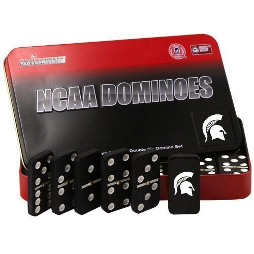 NCAA Michigan State Spartans Domino Set in Metal Gift Tin
