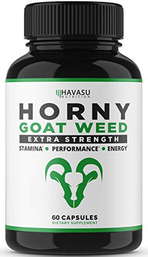 Extra Strength Horny Goat Weed Extract With Muira Puama, Maca Root, L Arginine, Tribulus - For Men  and  Women - All Natural Energy Boost