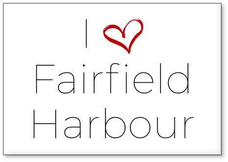 I Love Fairfield Harbour fridge magnet
