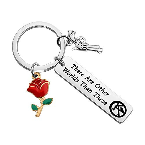 Lywjyb Birdgot Gunslinger Gift Book Lover Gift Book Worm Gift There Are Other Worlds Than These Keychain -There Are Other Worlds ky-