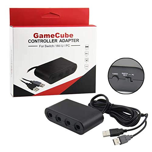 GameCube Controller Adapter Switch?Turbo function?,BRHE NGC Controller Converter for Switch/Wii U & PC Super Smash Bros, Switch GameCube Controller Adapter 4 Port Black