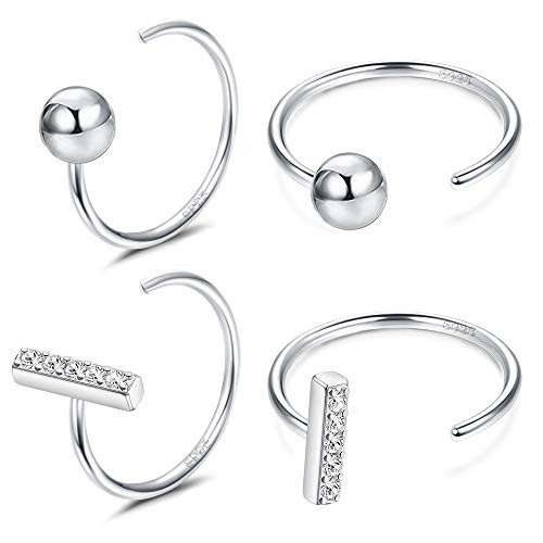PATISORNA 2 Pairs 925 Sterling Silver Half Hoops Earrings Opal Ball Star Dot Small Hoop Earrings Huggie Cartilage Earrings Hug Tiny Hoop Earrings for Women Men PATISORNA 2 Pairs 925 Sterling Silver Half Hoops Earrings Opal Ball Star Dot Small Hoop Earrings Huggie Cartilage Earrings Hug Tiny Hoop Earrings for Women Men