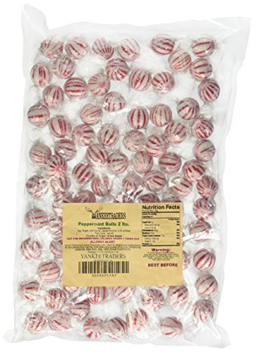 Yankee Traders Brand Peppermint Striped Balls - 2 Lbs