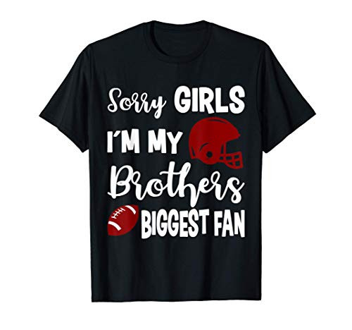 American Football Sister Biggest Fan Little Sister Gift T-Shirt