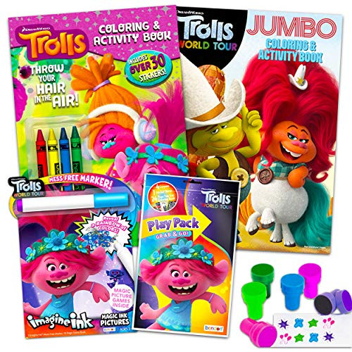 DreamWorks Trolls Coloring and Activity Set Ultimate Bundle ~ Trolls Activity Book, Mess-Free Coloring Books, Stickers, and Stampers -Trolls Party Supplies- DreamWorks Trolls Coloring and Activity Set Ultimate Bundle ~ Trolls Activity Book, Mess-Free Coloring Books, Stickers, and Stampers -Trolls Party Supplies-