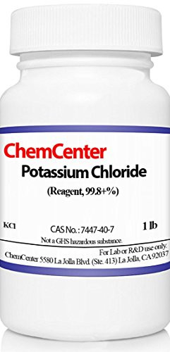Potassium Chloride, High Purity Crystals, 99.8 percent min,1lb. -454 Grams-.