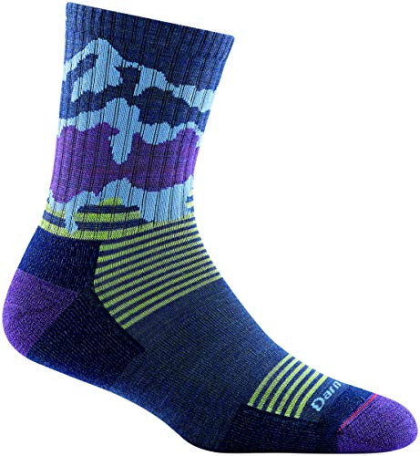 Darn Tough Three Peaks Jr. Micro Crew Light Cushion Socks - Denim Large
