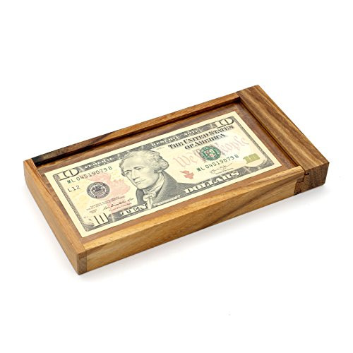 Gift Adult ATM Puzzles Box Holder with Hidden Compartments to Be Money Puzzle Gift Boxes and Brain Teaser Challenges with Secret Lock Wooden Designs
