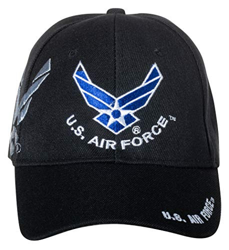 Officially Licensed United States Air Force Logo Embroidered Black Baseball Cap
