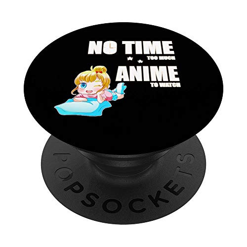 Funny Anime Meme Quote Gift For Anime Lover And Otaku Fan PopSockets PopGrip- Swappable Grip for Phones  and  Tablets