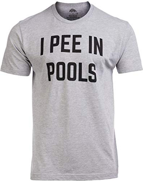 I Pee in Pools - Funny Bachelor Party Phrase Saying Embarassing Humor Joke Funnt T-Shirt for Men--Adult,L-